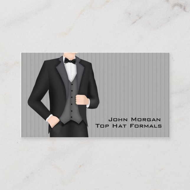 Carte De Visite Le tenue de soirée des hommes (Devant)