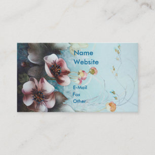 Carte De Visite Le textile conçoit les fleurs roses