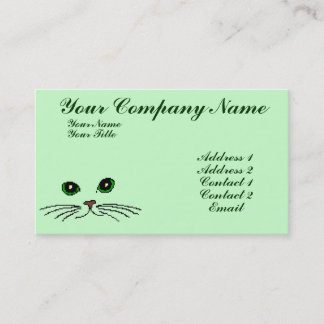 Carte De Visite Le visage du chat