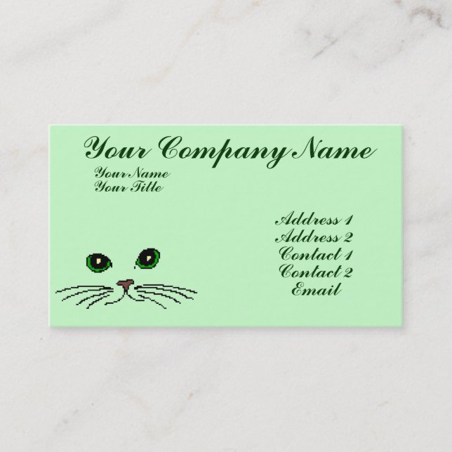 Carte De Visite Le visage du chat (Devant)