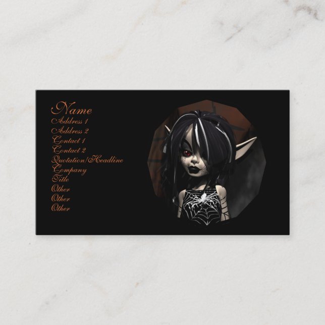 Carte De Visite Le Web Master Faery (Devant)
