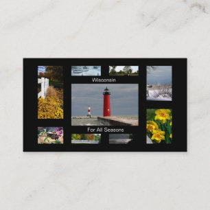 Carte De Visite Le Wisconsin pendant toutes les saisons