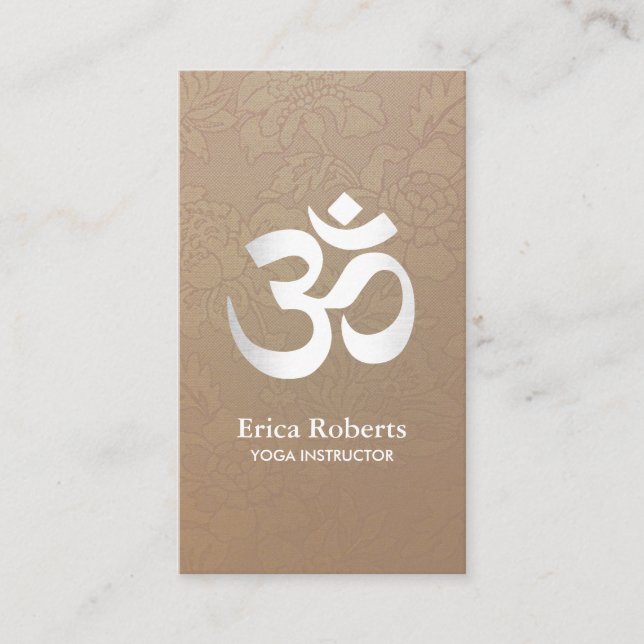 Carte De Visite Le yoga et la méditation OM signent le cru (Devant)