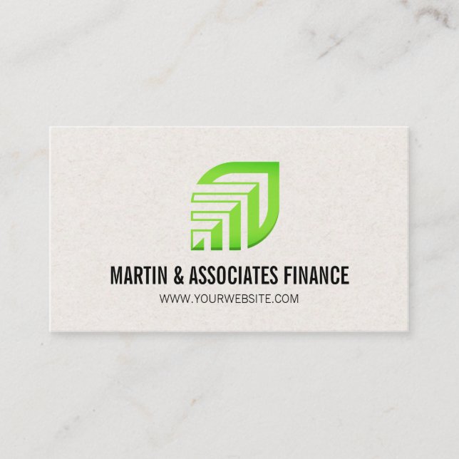 Carte De Visite Leaf Logo | Finance  (Devant)