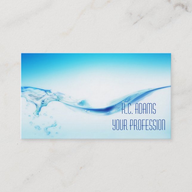 Carte De Visite L'eau bleue (Devant)