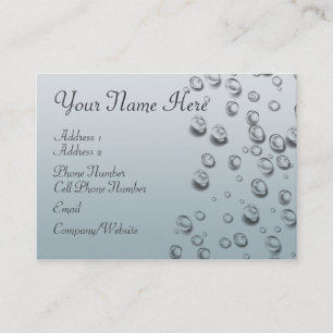 Carte de visite - l'eau bouillonne argent