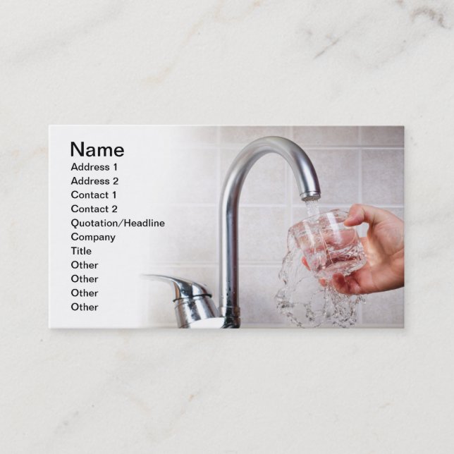 Carte De Visite L'eau potable (Devant)