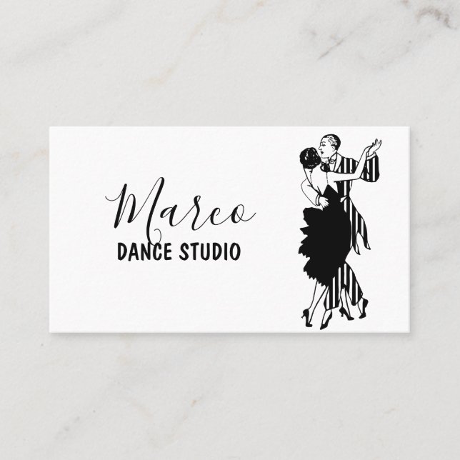 Carte De Visite Leçons Dance Studio (Devant)