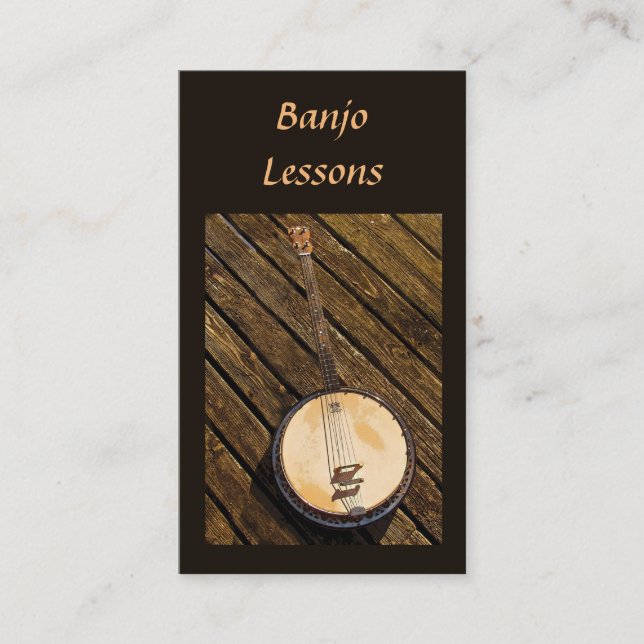 Carte De Visite Leçons de banjo (Devant)