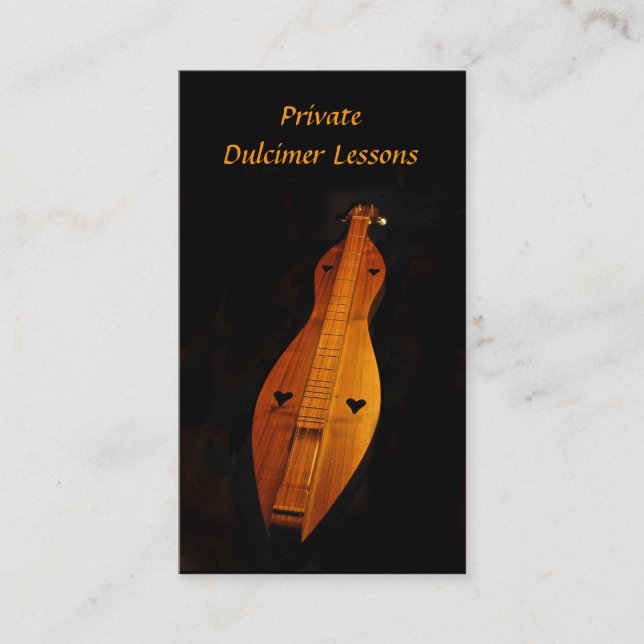 Carte De Visite Leçons de dulcimer (Devant)