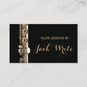 Carte De Visite Leçons de flute Instrument Music Instructeur Busin