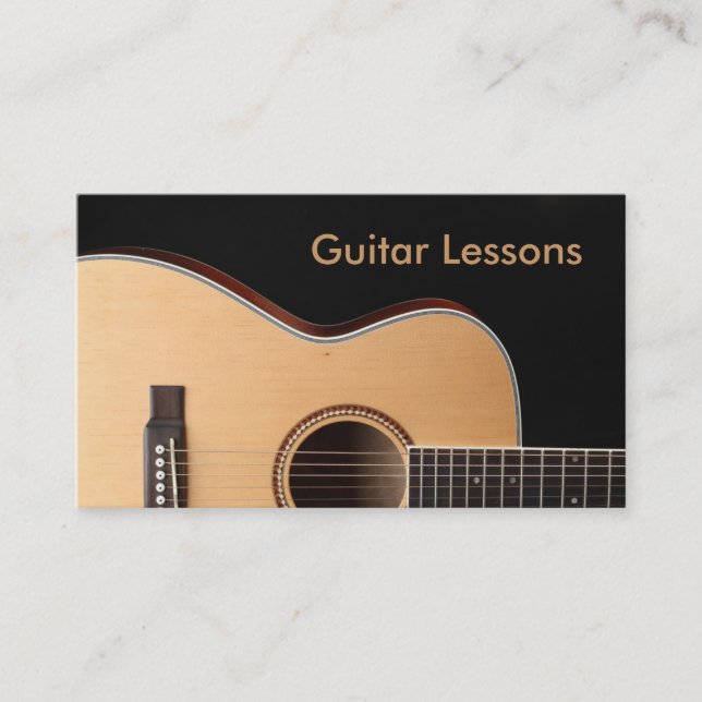 Carte de visite : Leçons de guitare (Devant)