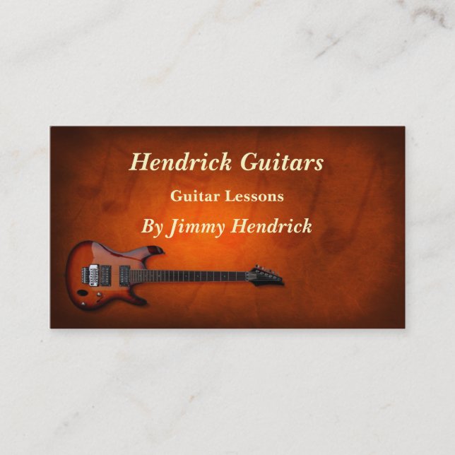 Carte De Visite Leçons de guitare Ventes de guitare (Devant)