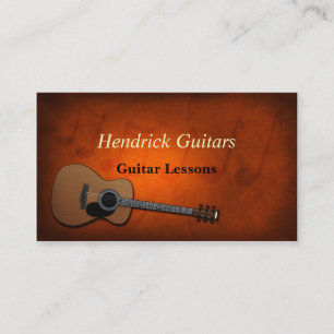 Carte De Visite Leçons de guitare Ventes de guitare