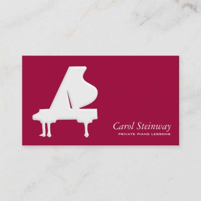Carte De Visite Leçons de piano (Devant)