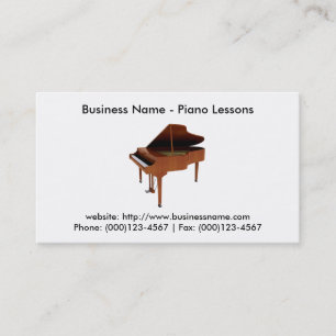 Carte de visite : Leçons de piano
