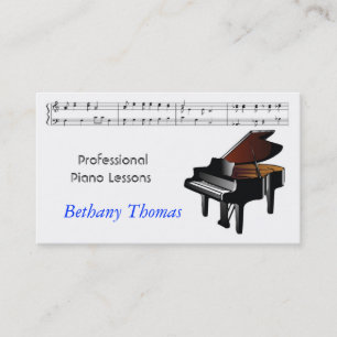 Carte De Visite Leçons de piano Ventes de piano