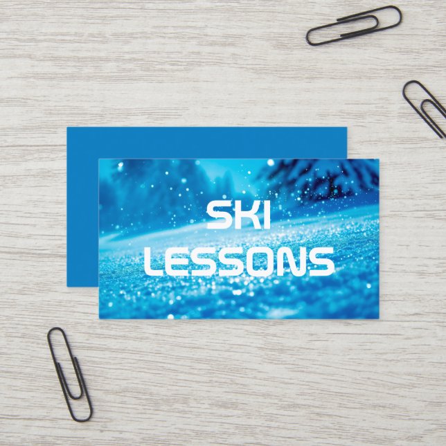 Carte De Visite Leçons de ski (Devant/Arrière en situation)