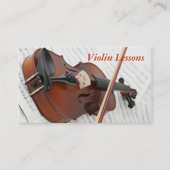 Carte de visite : Leçons de violon (Devant)
