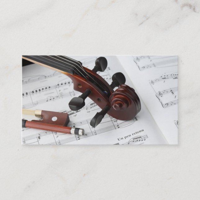 Carte de visite : Leçons de violon (Devant)