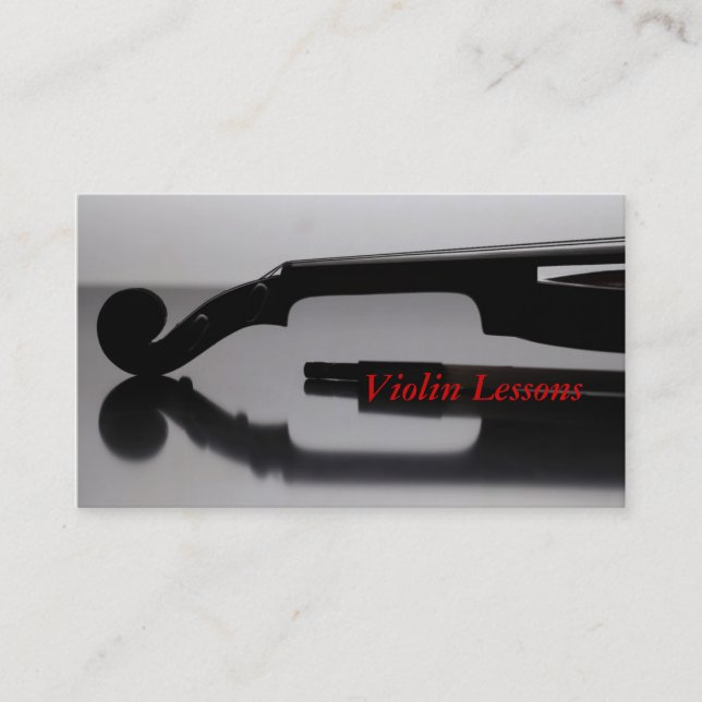 Carte de visite : Leçons de violon (Devant)