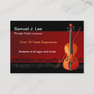 Carte De Visite Leçons de violon élégantes