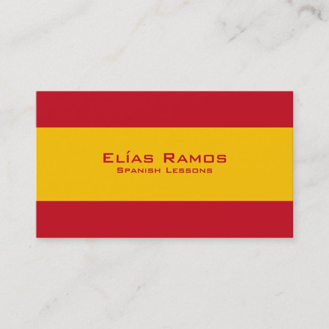 Carte De Visite Leçons espagnoles/professeur espagnol (Devant)