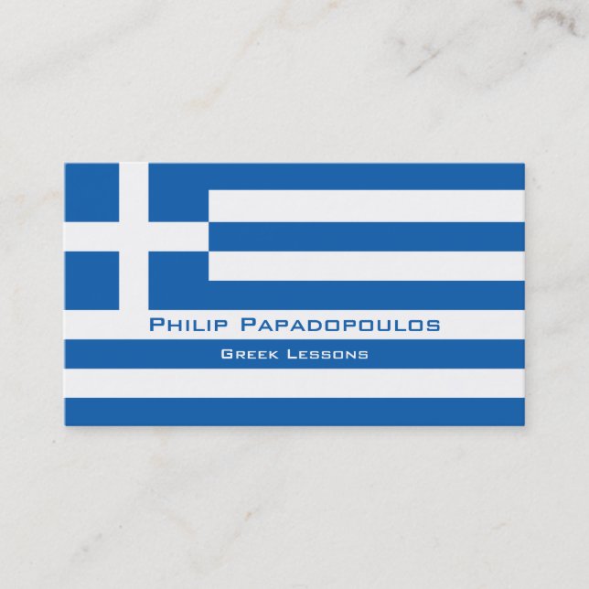 Carte De Visite Leçons grecques/professeur grec (Devant)