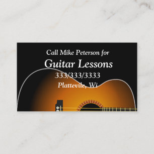 Carte De Visite Leçons simples de base de guitare