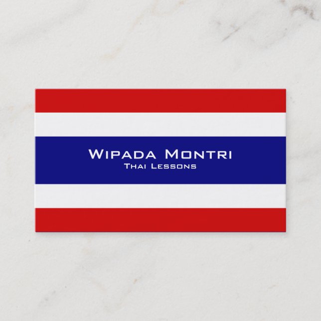 Carte De Visite Leçons thaïlandaises/professeur siamois (Devant)