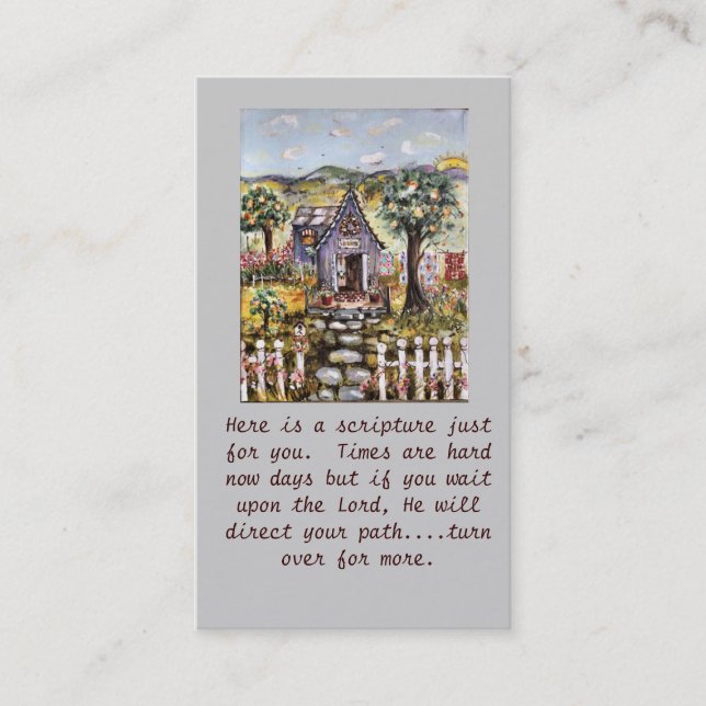 Carte De Visite L'écriture sainte carde l'aide (Devant)