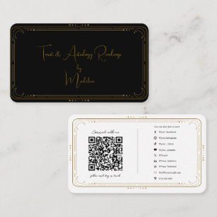 Carte De Visite Lecteur de Tarot Mystique QR de connexion sur les 