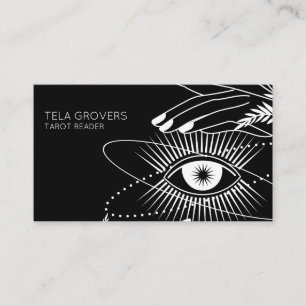 Carte De Visite Lecteur d'yeux mystique noir et blanc