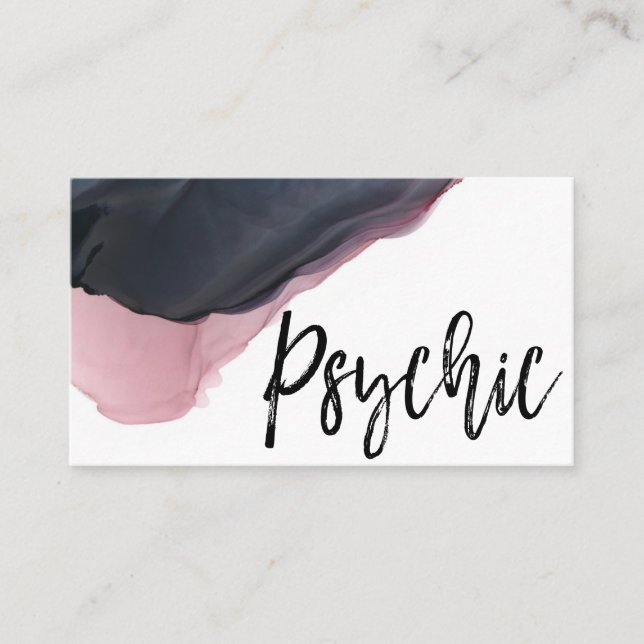 Carte De Visite *~* Lecteur Psychique Intuitif Moyen Abstrait (Devant)