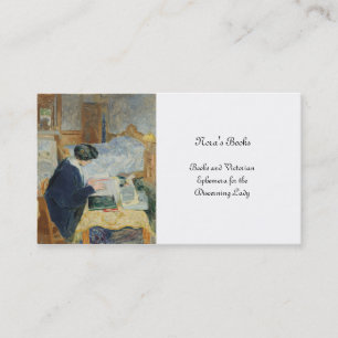 Carte De Visite Lecture au bord du lit