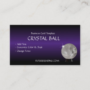 Carte De Visite Lectures Psychiques Crystal Ball