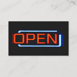 Carte De Visite Led Open Sign Company