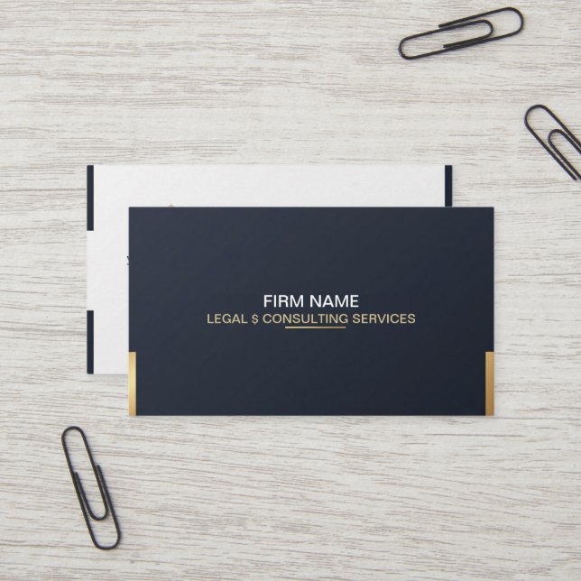 Carte De Visite Legal Consulting Business Card (Devant/Arrière en situation)