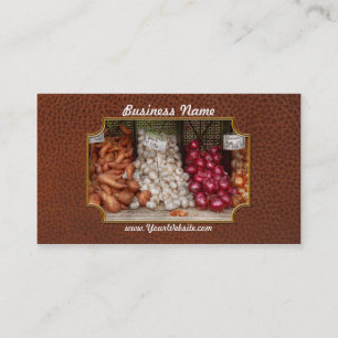 Carte De Visite Légume - Patates douces, Ail et Oignons