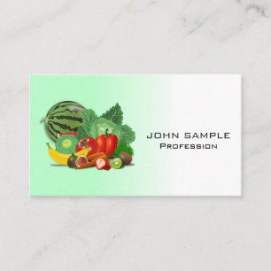 Carte De Visite Légumes colorés modernes Fruits Nutritionniste