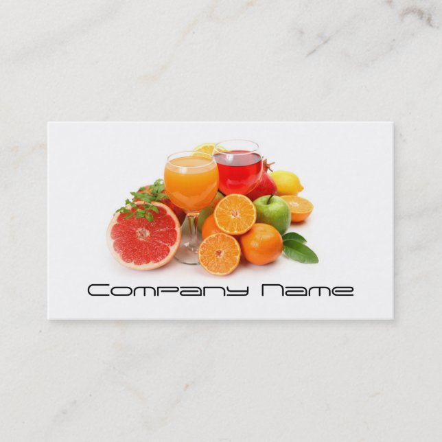 Carte De Visite Légumes fruits/vie saine/carte végétarienne (Devant)