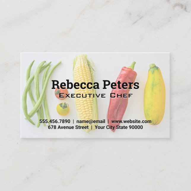 Carte De Visite Légumes | Produits frais (Devant)