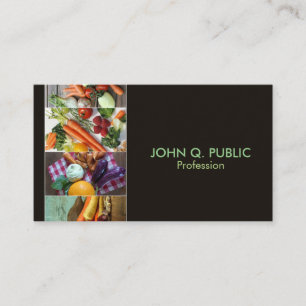 Carte De Visite Légumes sains de la vie de nutritionniste moderne