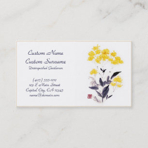 Carte De Visite L'encre chinoise orientale classique de sumi-e