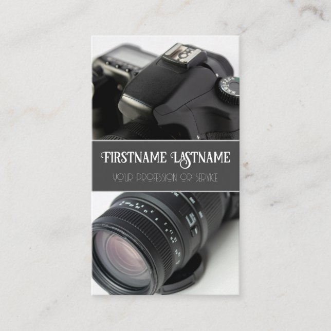 Carte De Visite Lentille photo reflex pour photographes Vidéograph (Devant)