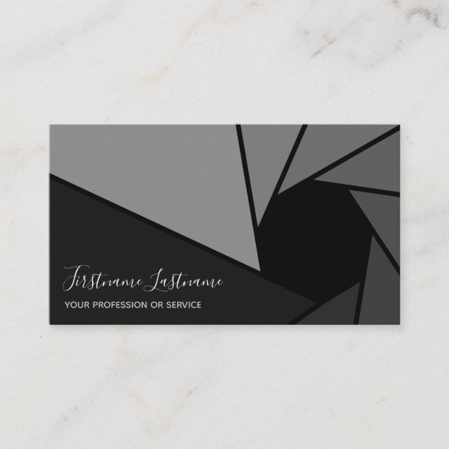 Carte De Visite Lentille photo reflex pour photographes Vidéograph (Devant)