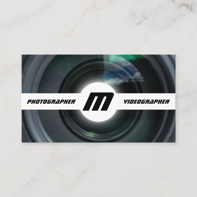 Carte De Visite Lentilles de caméra reflex pour photographes Vidéo (Devant)