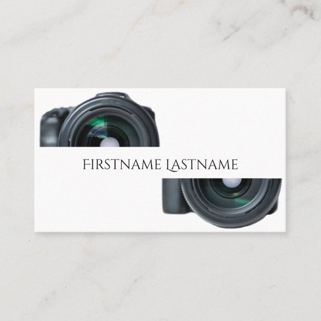 Carte De Visite Lentilles de caméra reflex pour photographes Vidéo (Devant)