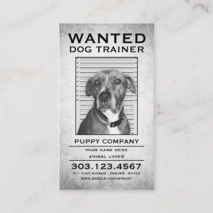 Carte De Visite l'entraîneur de chien a voulu l'affiche