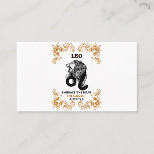 Carte De Visite Léo Zodiaque Royal   Embrasser le Rugissement de l